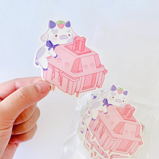 lavender switch moo vinyl sticker