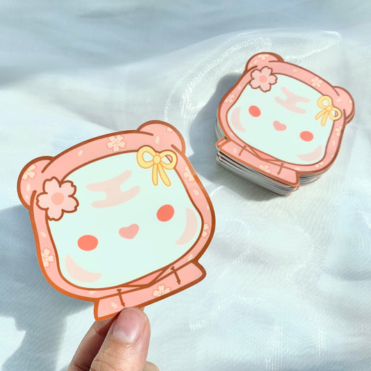 sakura momo vinyl sticker
