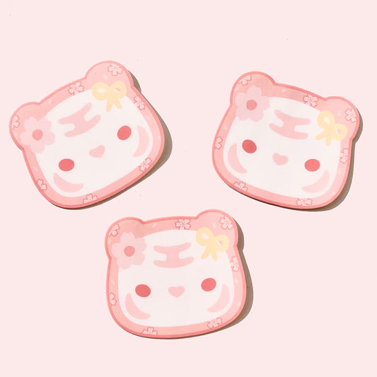 pink momo vinyl sticker