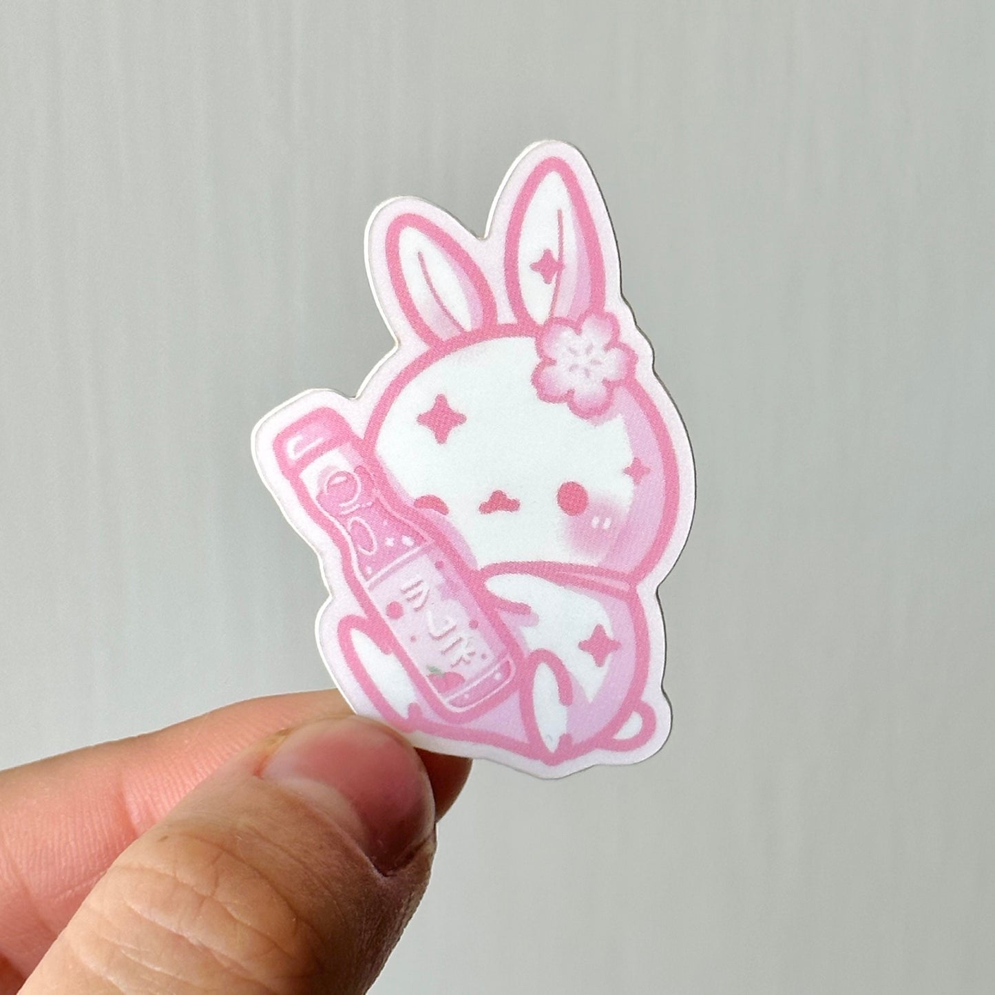 small peach ramune vinyl sticker