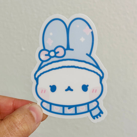 winter blue coco vinyl sticker
