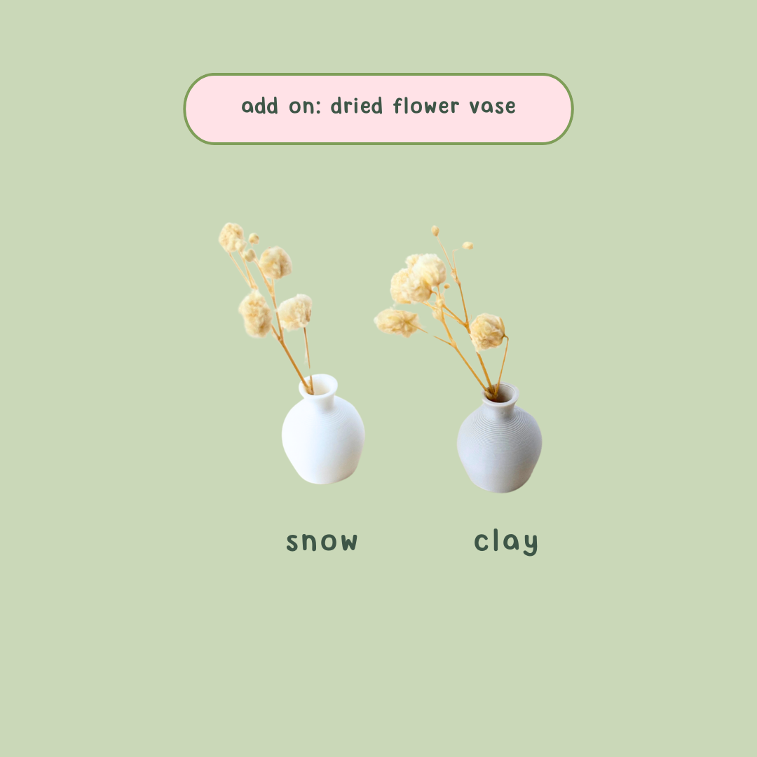 add on: dried flower vase