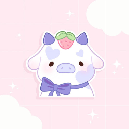 og lavender moo vinyl sticker