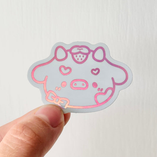 holo moo vinyl sticker